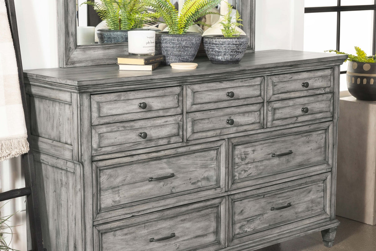 Avenue 8 - drawer Rectangular Dresser Grey | Coaster - 224033 - Home Elegance USA - 2