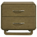 Amsbury 2-drawer Nightstand Bedside Table Nutmeg - Home Elegance USA