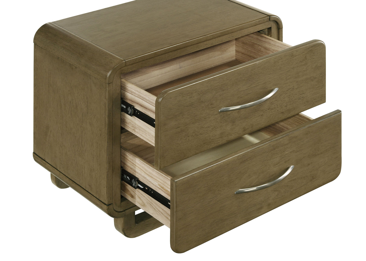 Amsbury 2-drawer Nightstand Bedside Table Nutmeg - Home Elegance USA