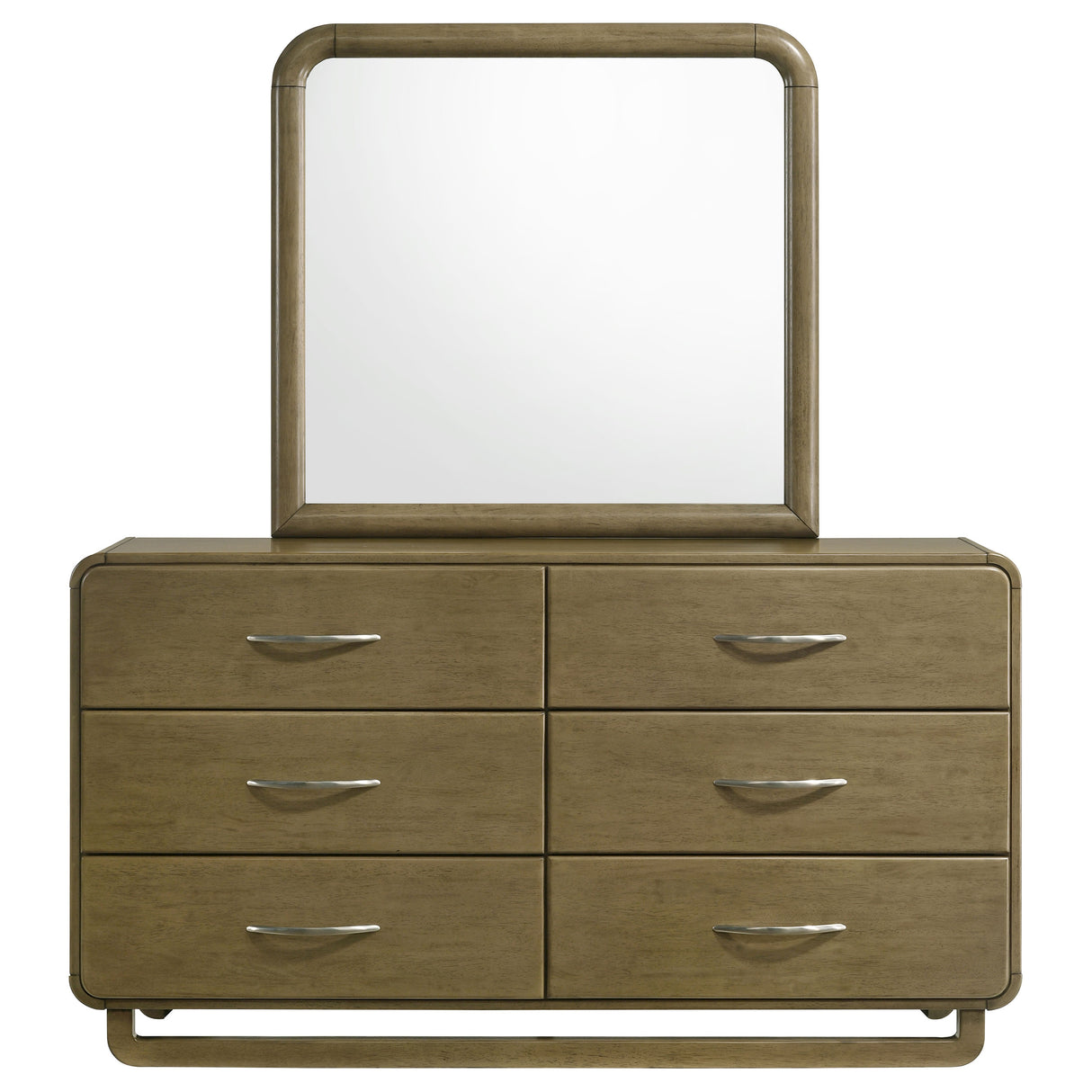 Amsbury 6-drawer Dresser and Mirror Nutmeg - Home Elegance USA