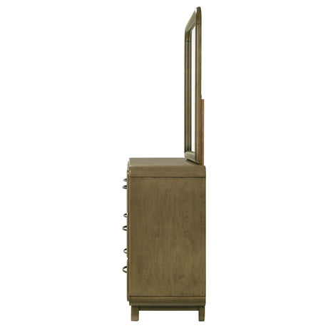 Amsbury 6-drawer Dresser and Mirror Nutmeg - Home Elegance USA
