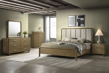Amsbury 6-drawer Dresser and Mirror Nutmeg - Home Elegance USA