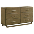 Amsbury 6-drawer Dresser Cabinet Nutmeg - Home Elegance USA