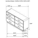 Amsbury 6-drawer Dresser Cabinet Nutmeg - Home Elegance USA