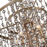 Valka 6 Light Crystal Chandelier - Light Brown / Silver by Uttermost - View 4