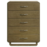 Amsbury 5-drawer Chest of Drawers Nutmeg - Home Elegance USA