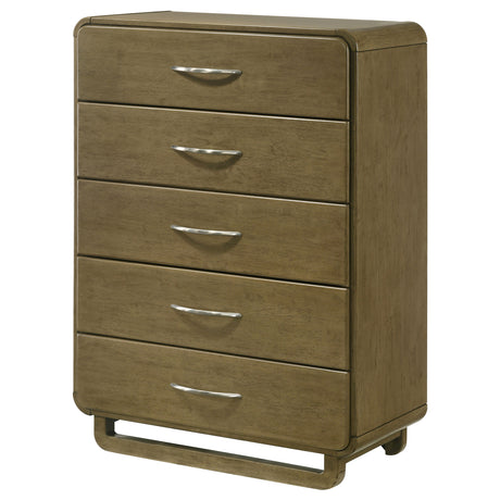 Amsbury 5-drawer Chest of Drawers Nutmeg - Home Elegance USA