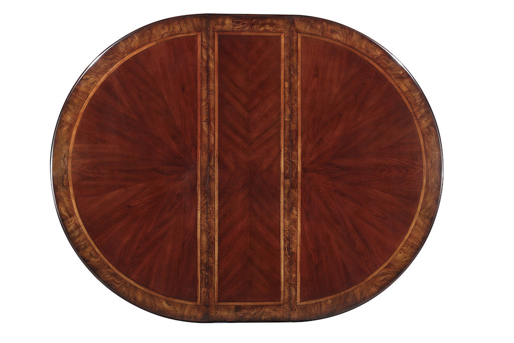Homelegance Deryn Park Round/Oval Extendable Dining Table Set in Cherry Finish with Gold Tipping – 2243-76 Collection - Home Elegance USA