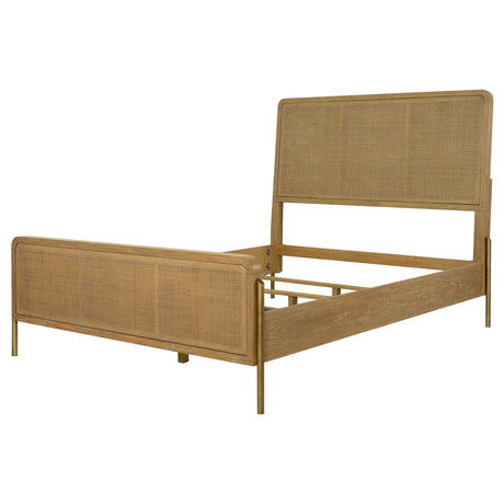 Arini Rattan Eastern King Panel Bed Sand Wash and Natural | Coaster - 224300KE - Home Elegance USA - 4