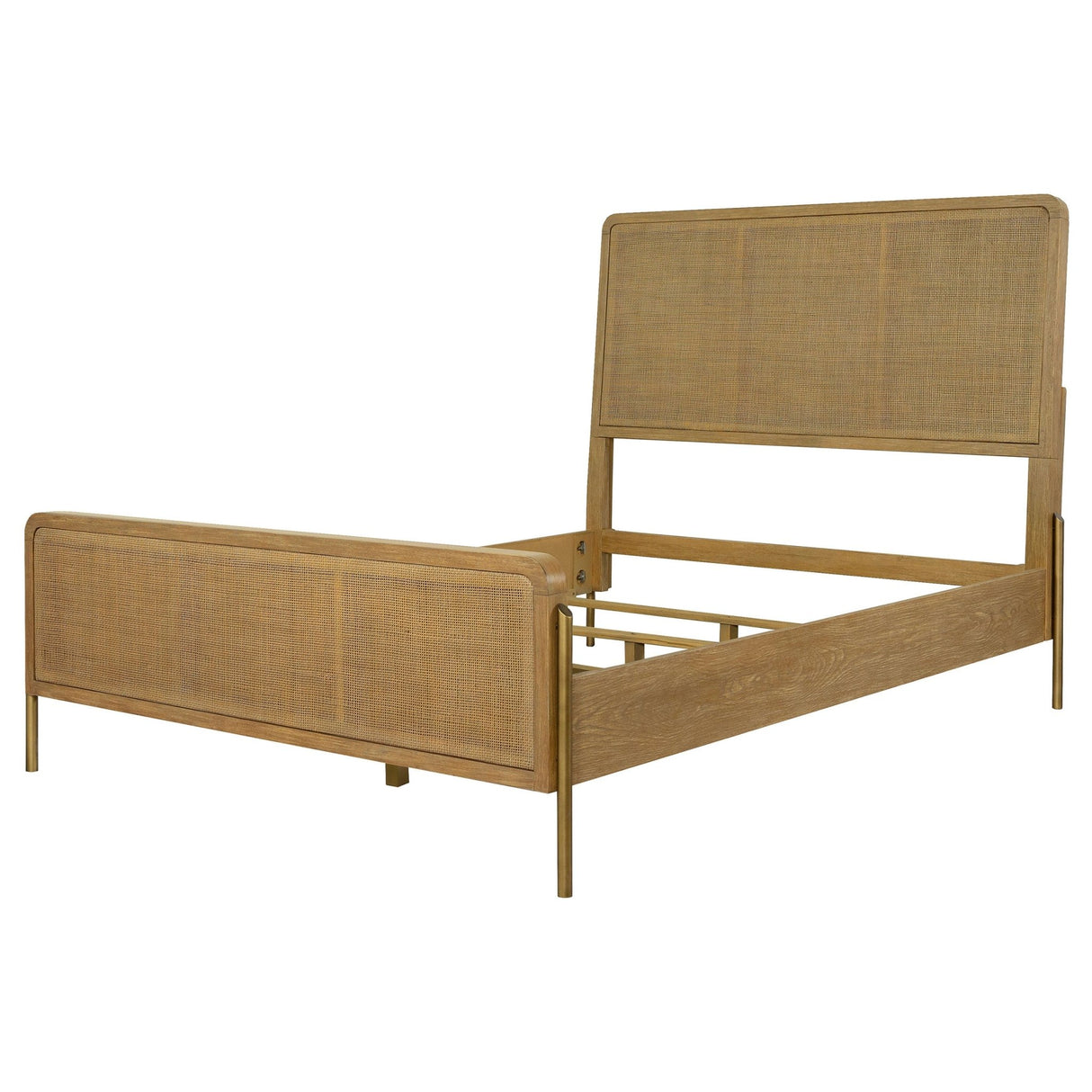 Arini Rattan Queen Panel Bed Sand Wash and Natural Cane | Coaster - 224300Q - Home Elegance USA - 4