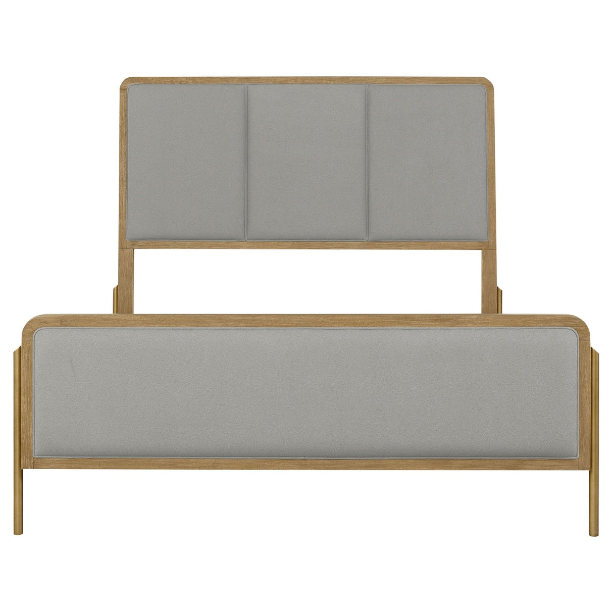 Arini Upholstered Eastern King Panel Bed Sand Wash and Grey | Coaster - 224301KE - Home Elegance USA - 3