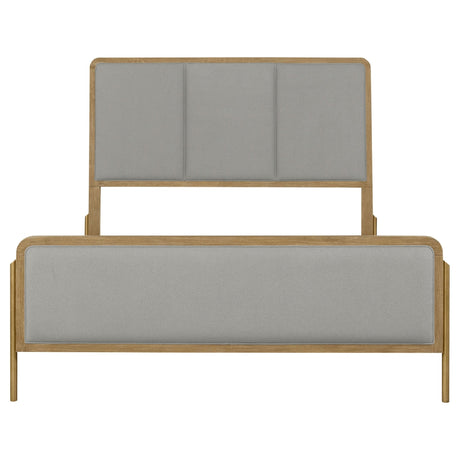 Arini Upholstered Eastern King Panel Bed Sand Wash and Grey | Coaster - 224301KE - Home Elegance USA - 3