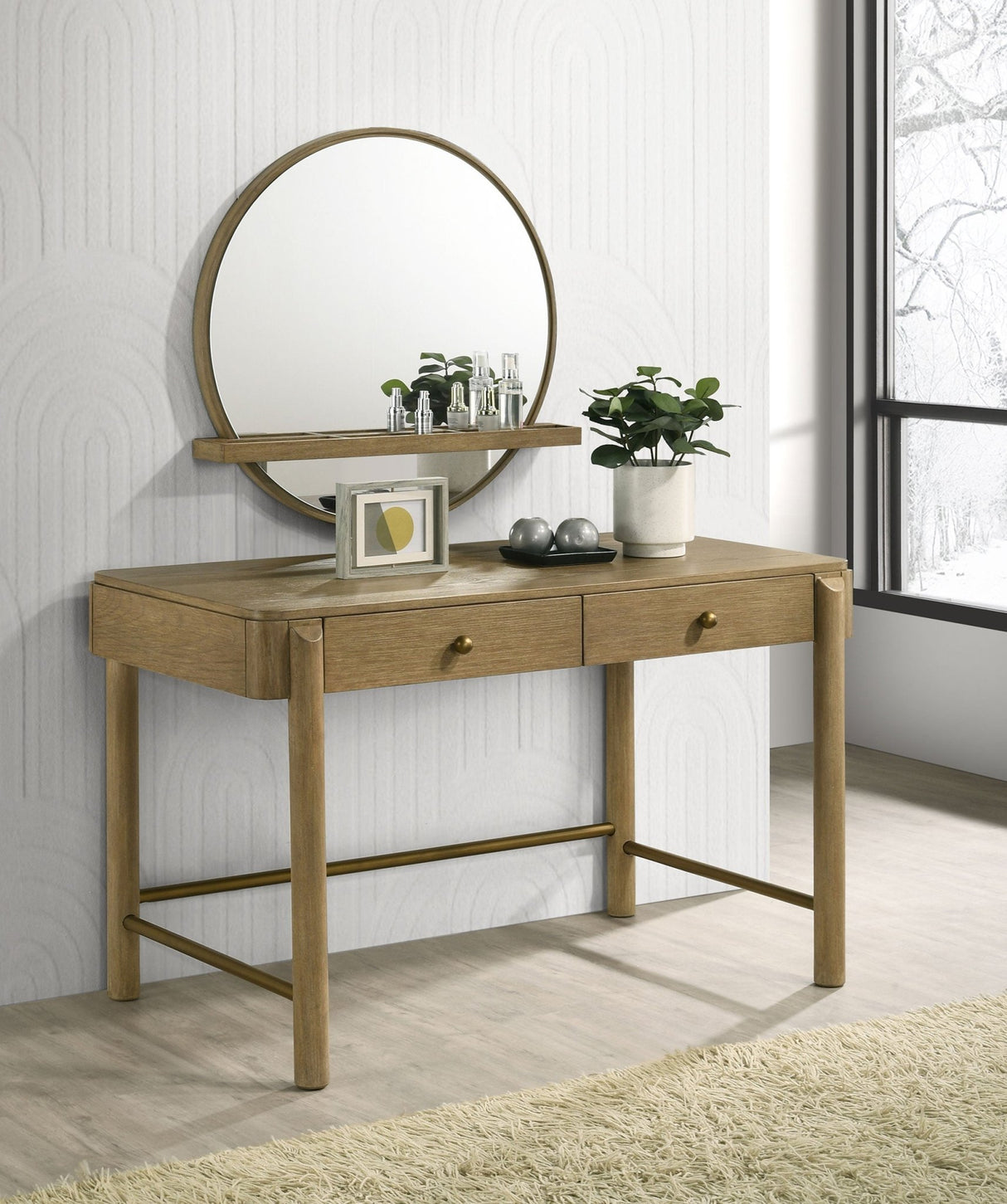 Arini 2 - drawer Vanity Desk Makeup Table Sand Wash | Coaster - 224307 - Home Elegance USA - 10