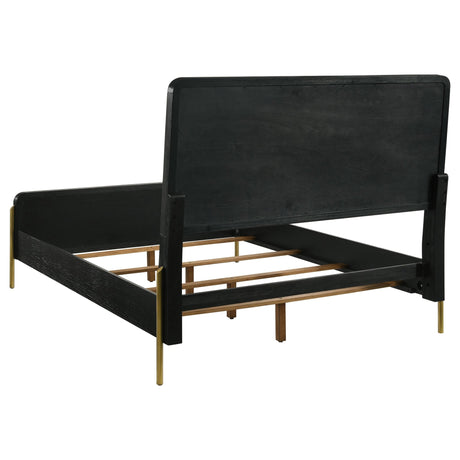 Arini Rattan Eastern King Panel Bed Black and Natural | Coaster - 224330KE - Home Elegance USA - 4