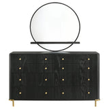 Arini 8 - drawer Bedroom Dresser with Mirror Black | Coaster - 224333M - Home Elegance USA - 3