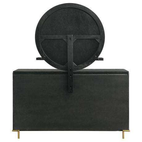 Arini 8 - drawer Bedroom Dresser with Mirror Black | Coaster | Home Elegance USA