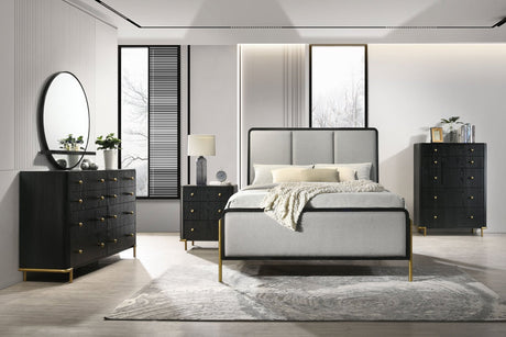 Arini 8 - drawer Bedroom Dresser with Mirror Black | Coaster | Home Elegance USA