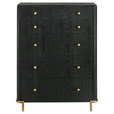 Arini 5 - drawer Bedroom Chest Black | Coaster | Home Elegance USA