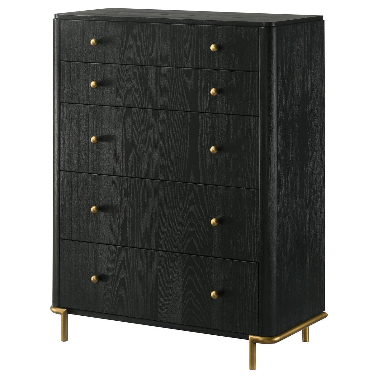 Arini 5 - drawer Bedroom Chest Black | Coaster | Home Elegance USA