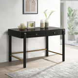 Arini 2 - drawer Vanity Desk Makeup Table Black | Coaster - 224337 - Home Elegance USA - 2