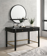 Arini 2 - drawer Vanity Desk Makeup Table Black | Coaster | Home Elegance USA