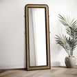 Arini Cane Weave Full Length Standing Floor Mirror Black - Home Elegance USA