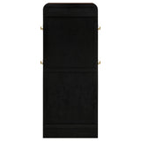 Arini Cane Weave Full Length Standing Floor Mirror Black