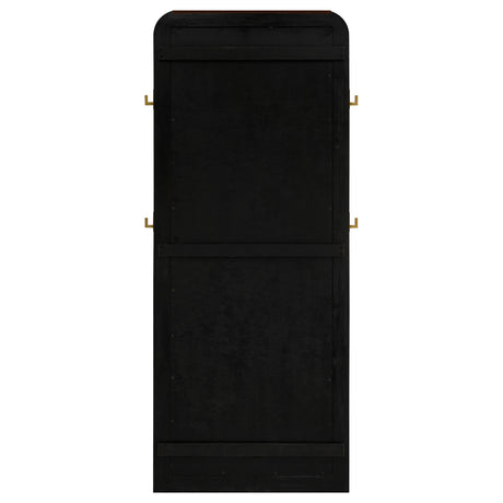 Arini Cane Weave Full Length Standing Floor Mirror Black - Home Elegance USA