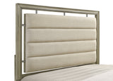 California King Bed - Giselle Wood California King Panel Bed Rustic Beige