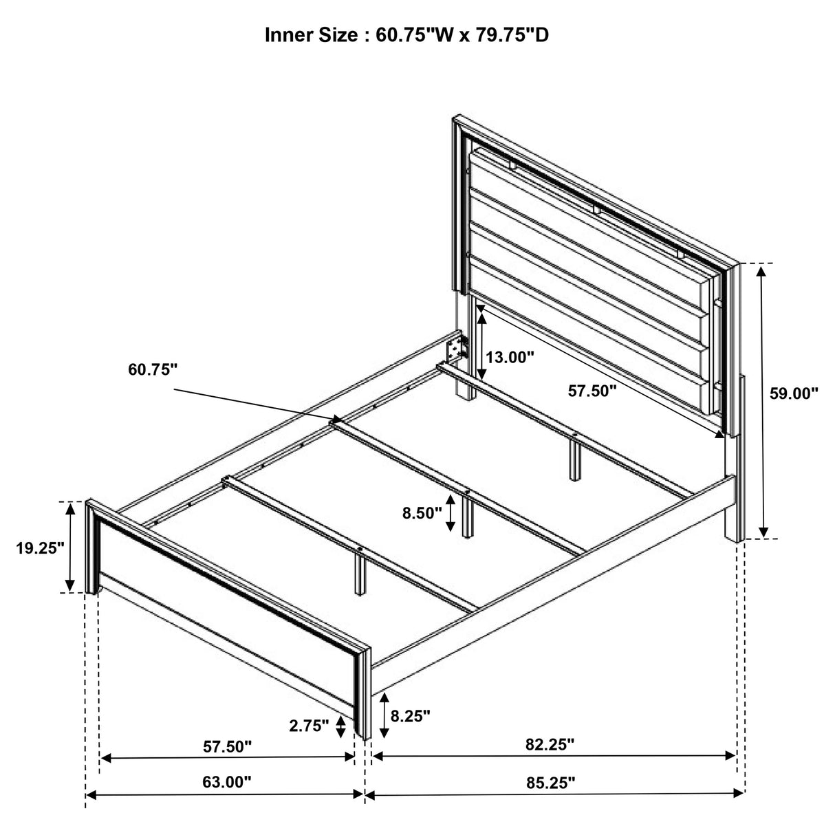 Queen Bed - Giselle Wood Queen Panel Bed Rustic Beige