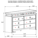 Dresser - Giselle 8-drawer Bedroom Dresser with LED Rustic Beige