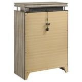 Chest - Giselle 6-drawer Bedroom Chest with LED Rustic Beige