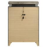 Chest - Giselle 6-drawer Bedroom Chest with LED Rustic Beige