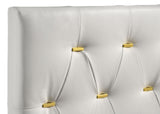 Eastern King Bed - Kendall Upholstered Eastern King Panel Bed White