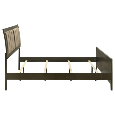 Wilkes 51-inch Upholstered California King Bed Dark Cocoa - sold by Home Elegance USA