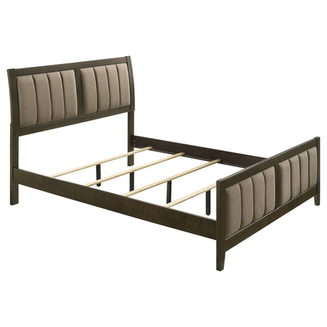 Wilkes 51-inch Upholstered Queen Bed Dark Cocoa -  Coaster Furniture