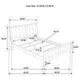 Wilkes 51-inch Upholstered Queen Bed Dark Cocoa -  Coaster Furniture
