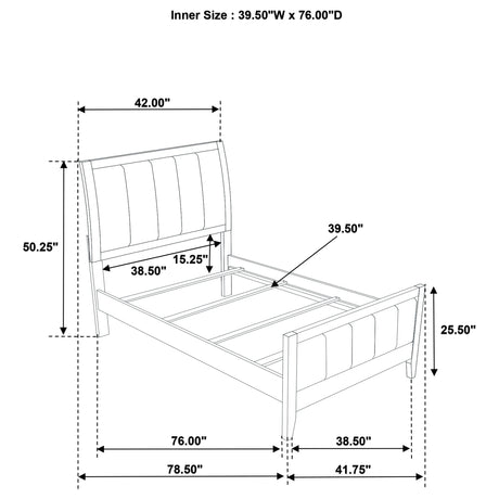 Wilkes 5-piece Twin Bedroom Set Dark Cocoa - sold by Home Elegance USA