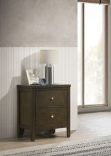 Wilkes 2-drawer Nightstand Bedside Table Dark Cocoa - Home Elegance USA