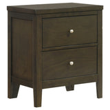 Wilkes 2-drawer Nightstand Bedside Table Dark Cocoa - Home Elegance USA