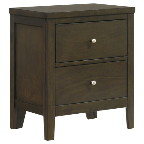 Wilkes 2-drawer Nightstand Bedside Table Dark Cocoa - Home Elegance USA