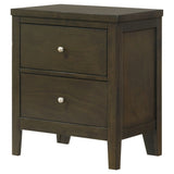 Wilkes 2-drawer Nightstand Bedside Table Dark Cocoa - Home Elegance USA