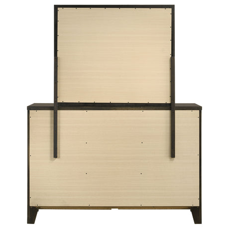Wilkes 6-drawer Dresser and Mirror Dark Cocoa - Home Elegance USA