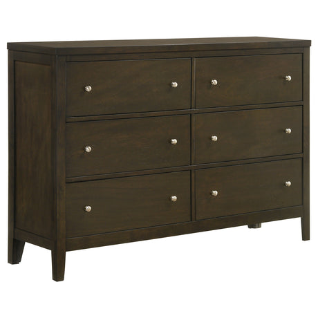 Wilkes 6-drawer Dresser Cabinet Dark Cocoa - Home Elegance USA
