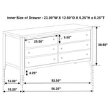 Wilkes 6-drawer Dresser Cabinet Dark Cocoa - Home Elegance USA