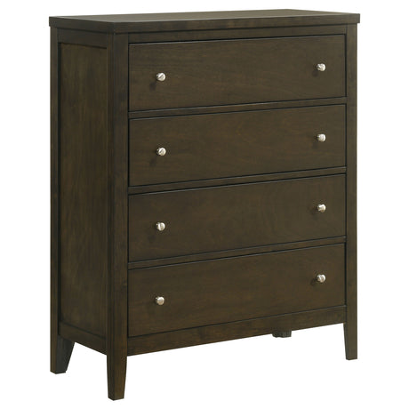 Wilkes 4-drawer Chest of Drawers Dark Cocoa - Home Elegance USA