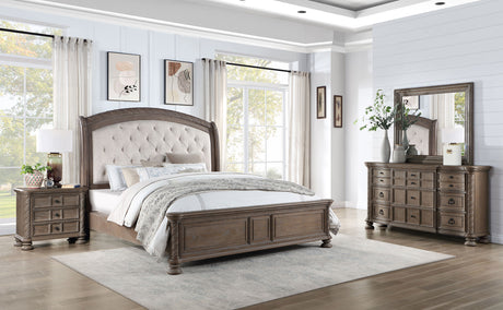 Eastern King Bed 4 Pc Set - Emmett 4-piece Eastern King Bedroom Set Walnut