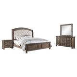 Eastern King Bed 4 Pc Set - Emmett 4-piece Eastern King Bedroom Set Walnut