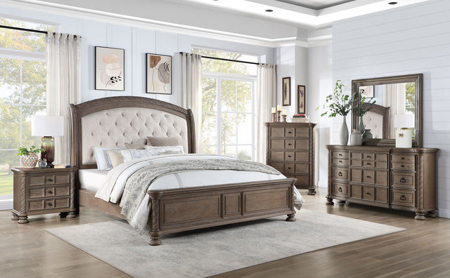 Eastern King Bed 5 Pc Set - Emmett 5-piece Eastern King Bedroom Set Walnut