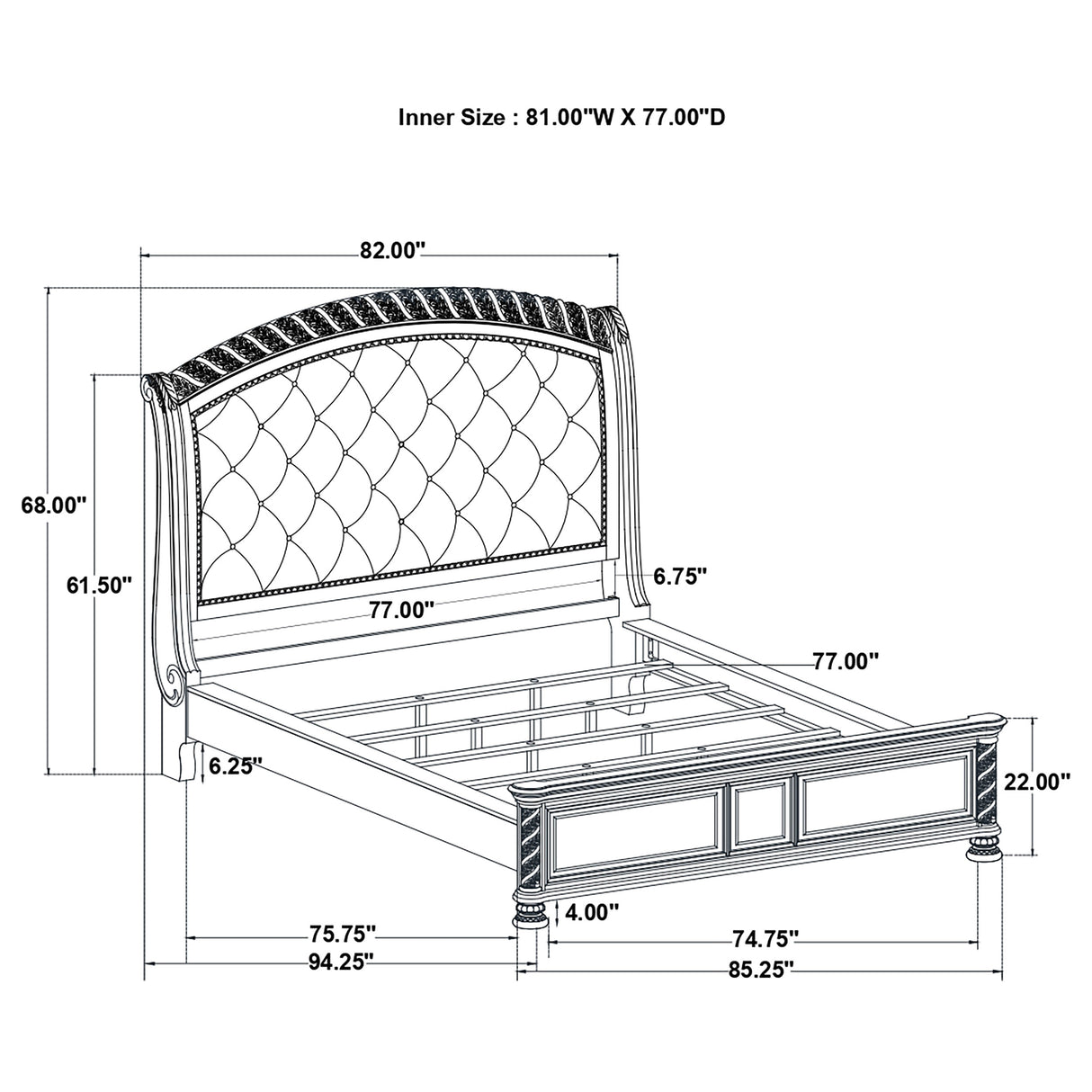 Eastern King Bed 5 Pc Set - Emmett 5-piece Eastern King Bedroom Set Walnut